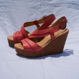 Naya Estra Wedge Sandal in Corda Tan/Coffee Bean